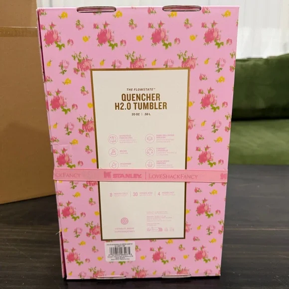 NWT Stanley x LoveShackFancy Quencher H2.0 FlowState 20 oz - Ibiza Sunset - Picture 3 of 12